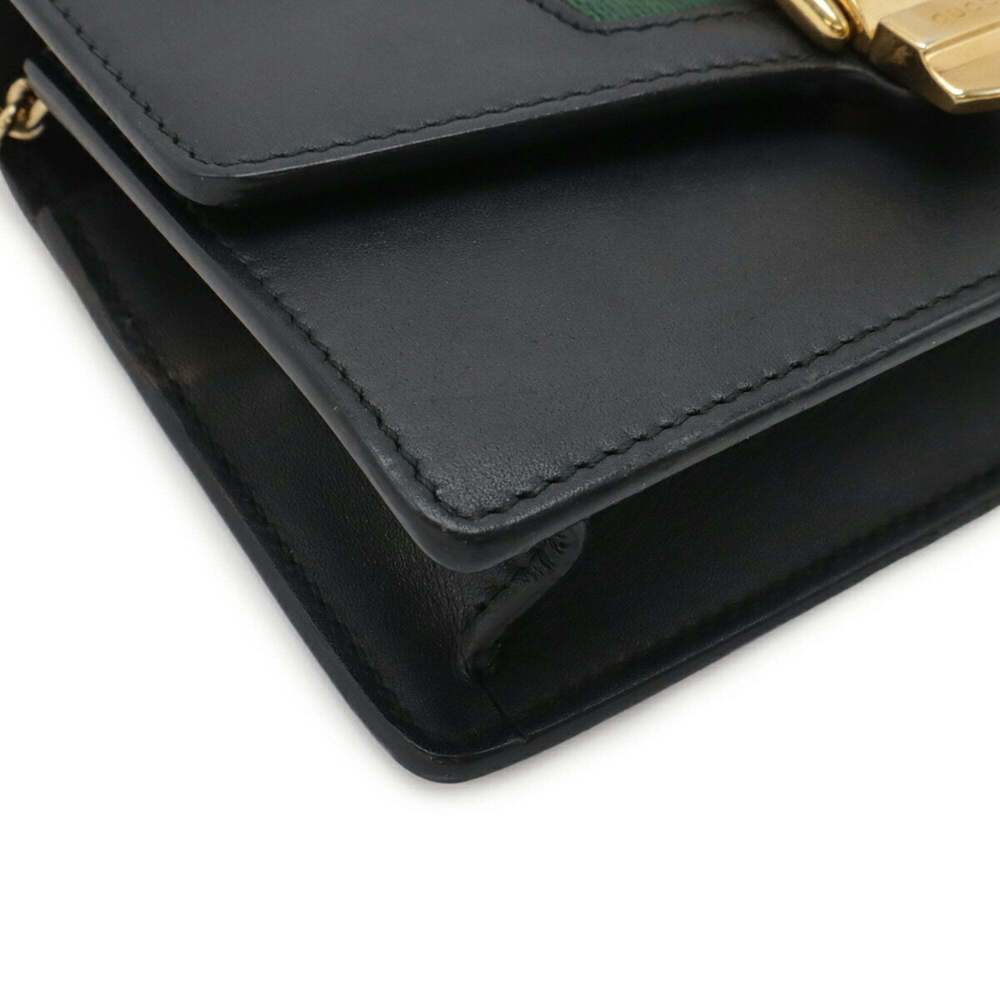 GUCCI Black Leather Sylvie Clutch Bag - Picture 4 of 10